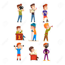 Find over 100+ of the best free cartoon images. Young Teenagers Hobby Set Cartoon Kids Characters Collecting Royalty Free Cliparts Vectors And Stock Illustration Image 94152905