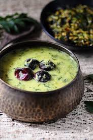 Methi Fenugreek Leaves Yogurt Curry Vendhaya Keerai Mor Kozhambu Yogurt Curry Methi Recipes Food