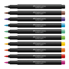 Á vísta no boleto r$. Brush Pen 10 Cores Faber Castell