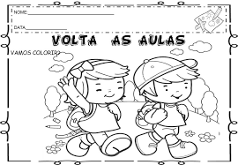 Cerca de 869 frases e pensamentos: Colorir Volta As Aulas
