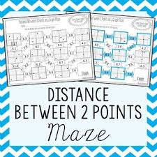 Distance Maze Distance Formula Secondary Math Classroom Math Stations
