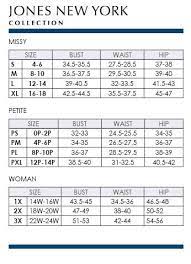 Jones New York Collection Signature Sport Missy Petite And Woman Plus Size Charts Via Dillards C Digital Photography Backdrops Size Chart Jones New York