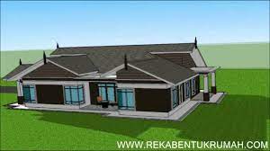 Pelan lantai rumah teres dua tingkat floor plans master bedroom. Pelan Rumah D1 21 Pelan Rumah Banglo Setingkat 6 Bilik 4 Bilik Air Youtube