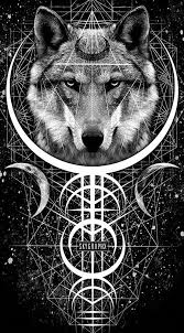 How Cool Is This Detailed Sinister Looking Wolf On An Ornate Geometric Pattern With Moons Available On The Ba Wolf Drawing Tattoo Wolf Drawing Wolf Wallpaper