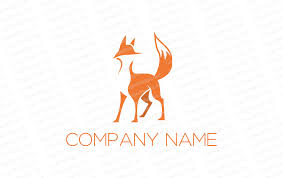 Black And Orange Fox Name An Abstract Wild Orange Fox In Negative Space Fox Logo Design Fox Logo Logo Design