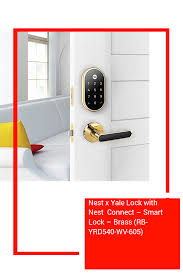 Nest X Yale Lock With Nest Connect Smart Lock Brass Rb Yrd540 Wv 605 In 2020 Yale Locks Smart Lock Lock