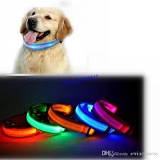 Popular items for dog collar led light. Nylon Led Light Up Dog Leash Night Safety Led Flashing Glow In Dark Dog Collar Leashes Head Collars Dog Supplies