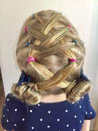 Day 3 Style Cascade Weave Elastic Style Into 2 Mini Donut Buns Hair Beauty Easy Hairstyles Hair Inspiration
