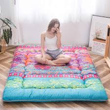 Apr 09, 2021 · a twin mattress is set on the floor, wrapped in a quilted blanket, and layered with textured pillows. Bohemian Retro Floor Mattress Boho Floral Style Japanese Futon Mattress Tatami Floor Mat Foldable Bed Portable Camping Mattress Sleeping Pad Floor Lounger Couch Bed Full Size Amazon In Home Kitchen