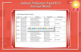 Contoh jadwal pelajaran paud k13. Download Pola Format Jadwal Pelajaran Paud Untuk Tahun Fatwa 2020 2020 Format Microsoft Excel Idn Paperplane