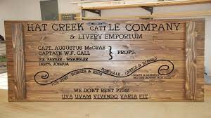 Lonesome Dove Hat Creek Cattle Company Sign Cnc Cut Youtube