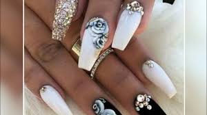 Elegantes diseños de uñas 2020 blancas. Unas Acrilicas Blanco Y Negro Algunos Tips Recreando Diseno De Instagram Youtube