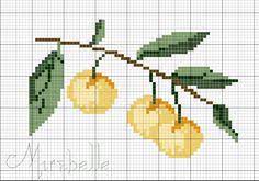 Découvrez la nouvelle collection de modèles au point de croix gratuits consacrée aux fruits et commencez à broder dès maintenant ! 42 Idees De Point De Croix Fruits Point De Croix Croix Fruits