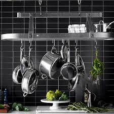 33% off sale ha1 hard anodized nonstick cookware set, 2 piece fry pan set, 10 & 12 inch. Enclume Traditional Oval Ceiling Pot Rack Williams Sonoma