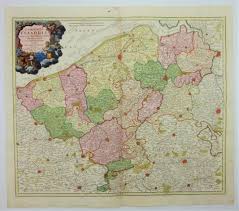 Nieuwe kaart van het graafschap vlaanderen, artois en henegouwen. Vlaanderen Comitatus Flandriae J B Homann 1720 Ca Gouldmaps