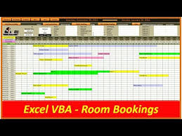 hotel and room bookings vba excel