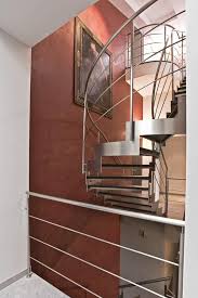 Stair treads are flameproof and waterproof. Stainless Steel Staircase With Slate Treads Idfdesign