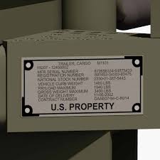 Look at the metal bars. Reading Trailer Data Plates Identification Stickers Expedition Supply