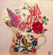 130 Likes 17 Comments Vanessa Cooper Vanessa Cooper Artist On Instagram Golden Pheasant Oil On Board Flower Art Floral Artwork Flower Painting