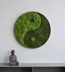 Moosbild Yin Yang 80 Cm Im Greenbop Online Shop Kaufen Moosbilder Moos Dekor Moos