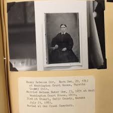 Nancy Rebecca (Orr) Baker (1812-1885)