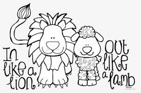 March lion and lamb coloring page. Like A Lion Out Like A Lamb Coloring Page Free Transparent Clipart Clipartkey