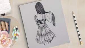 How To Draw A Girl With Long Hair A Girl With Long Hair Youtube