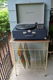 Vintage Mid Century Modern Gold With Wood Top Record Player Stand Via Etsy Record Player Stand Mid Century Modern Record Player