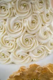Pics Of The Week Ivory And Gold Rosette Cake 50th Anniversary Cakes 50th Wedding Anniversary Cakes Rosette Cake