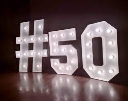 Amazon Com Custom Large Marquee Numbers Party Sign Numbers Marquee Hashtag Anniversary Number Lights Letter Light Up Wedding Decor Birthday Party Sign Handmade