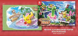 This new game brings the gameplay of the 1999 pokémon snap game for the nintendo 64™ system to life on the nintendo switch system with unknown islands to discover and different pokémon to see! Gamestop Giving Out A Double Sided Poster With New Pokemon Snap Purchase Nintendo Everything