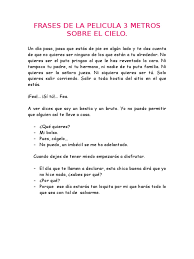 Check spelling or type a new query. Frases De La Pelicula 3 Metros Sobre El Cielo