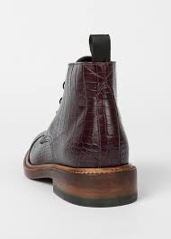 Nos modèles intemporels de notre ligne de chaussures sandro. Bottines Femme Jarman Bordeaux En Cuir Facon Croco En Cuir Paul Smith Lyst