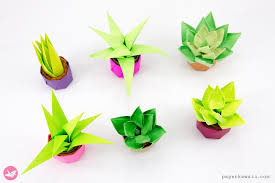 Mini Origami Succulent Plants Tutorial Origami Blume Origami Design Und Origami