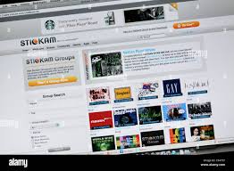 Stickam live stream video chat website Stock Photo - Alamy