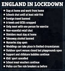 Everything we know about the third set of government restrictions. New Lockdown Rules Explained As Brits Must Stay At Home After Mutant Covid Strain Surge