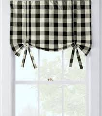 black and white buffalo check valance