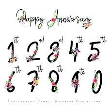 Numeros De Joyeux Anniversaire Floral Aquarelle Aquarelle Couleur Floral Png Et Vecteur Pour Telechargement Gratuit Happy Anniversary Floral Watercolor Happy Birthday Png