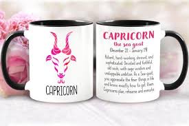 Capricorn Zodiac Sign Mug Sea Goat Symbol Description Etsy Zodiac Signs Mugs Zodiac Sagittarius