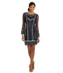 Pisarro Nights Beaded Bell Sleeve Sheath Dress Fancy Dress Accessories Cocktail Dress Lace Simple Long Sleeve Dress