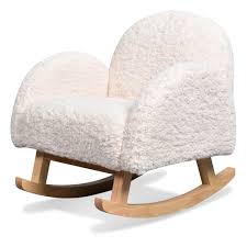 The back legs of the rocking chair are held together by three rails. Rocking Chair White Opjet Design Children