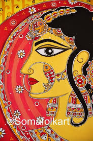 Print Madhubani Painting Indian Princess Indian Wall Decor Indian Art Paintings Mandala Design Art Madhubani Painting