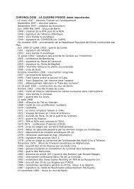 Grandes dates guerre froide (cf. Chronologie La Guerre Froide Dates Importantes