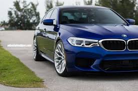 Photoshoot Marina Bay Blue Bmw F90 M5 With Hre Wheels In 2020 Bmw Car Wheels Bmw Wheels