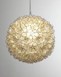 It has an antique gold metal frame with capiz seashells featuring a beautiful honeycomb pattern detail. Capiz Shell Pendant Light On Popscreen