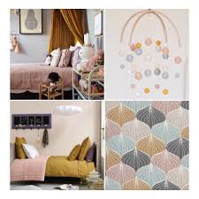 Couleurs Ocre Bleu Givre Et Rose Pale Chambre Ocre Deco Chambre Decoration Interieure