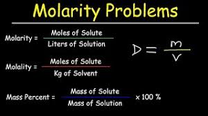 Molar mass is the mass of 1 mole of the solute. Molarity Molality Volume Mass Percent Mole Fraction Density Solution Concentration Problems Youtube