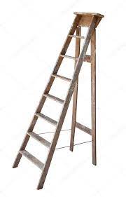 Check spelling or type a new query. Old Wooden Ladder With Paint Marks On It Isolated On White Background 311185686 Larastock