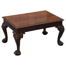 Shop mahogany coffee tables from ashley furniture homestore. Carved Georgian Irish Lion Head And Hairy Paw Feet Ornate Table Flamed Mahogany At 1stdibs