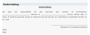 Letter of undertaking and other business contracts, forms and agreeements. India Travel Forum For Citizens Of Other Countries Visa And Pio Oci Questions Fro Registration With Pio While Working
